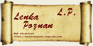 Lenka Poznan vizit kartica